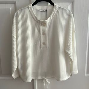 NWT Mango oversized white top